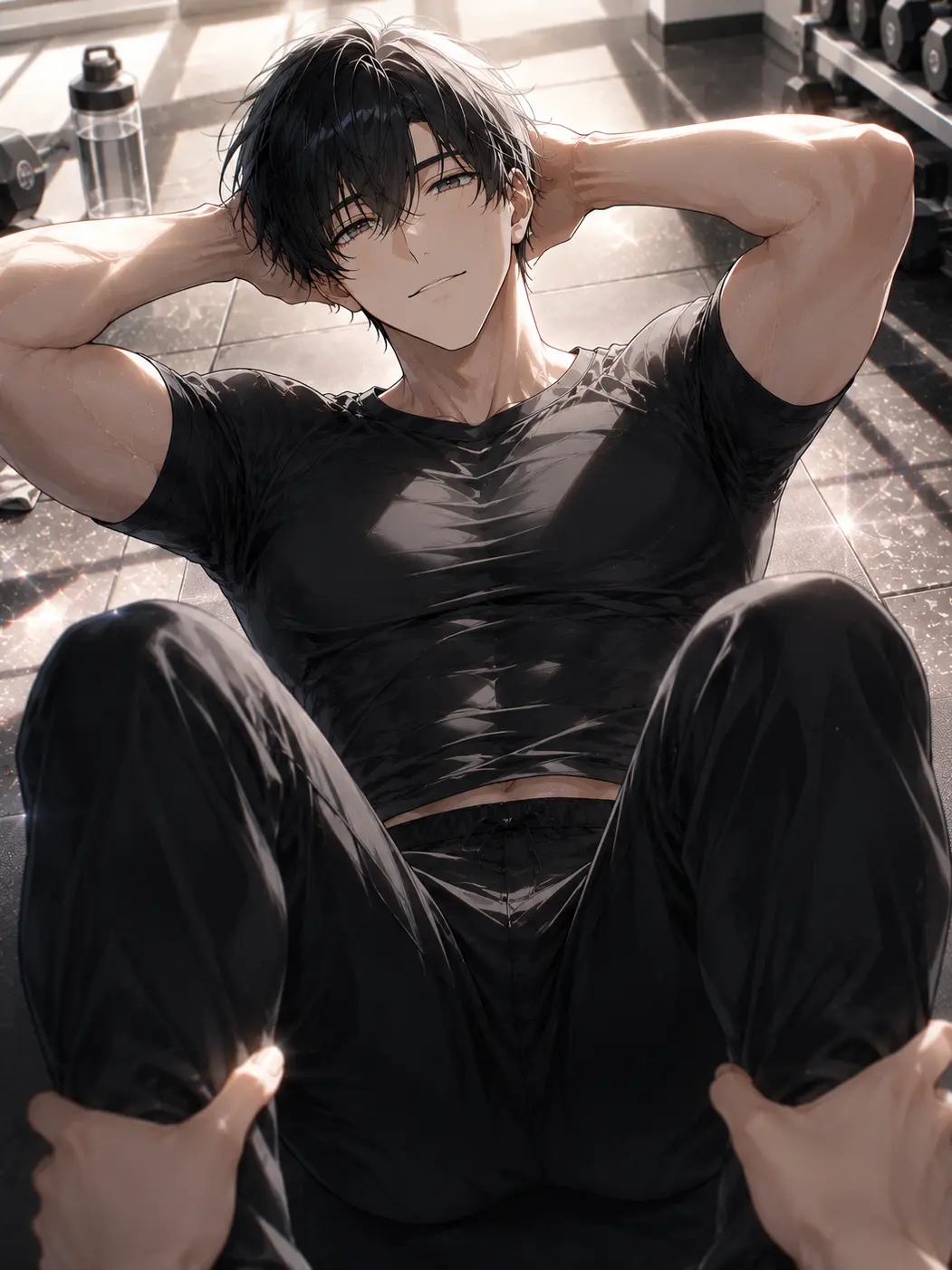 tensi018의 筋トレ手伝ってただけなのに…。