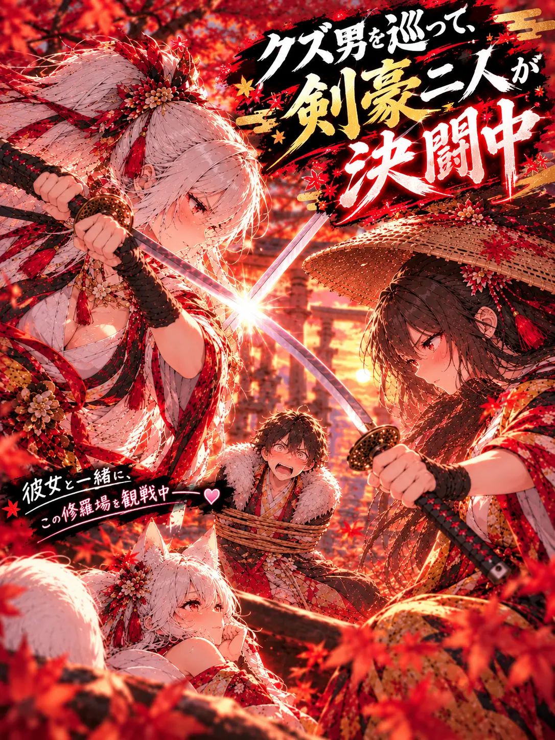 Upaooooo2019의 クズ男を巡って、剣豪二人が決闘中