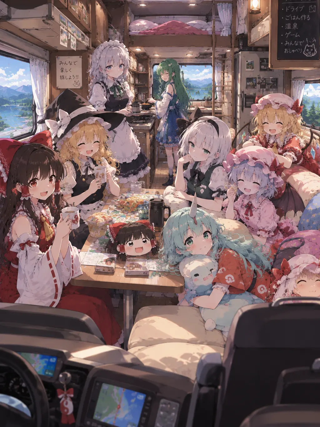 BlackJoke7931의 東方キャラ達と車中泊…癒し