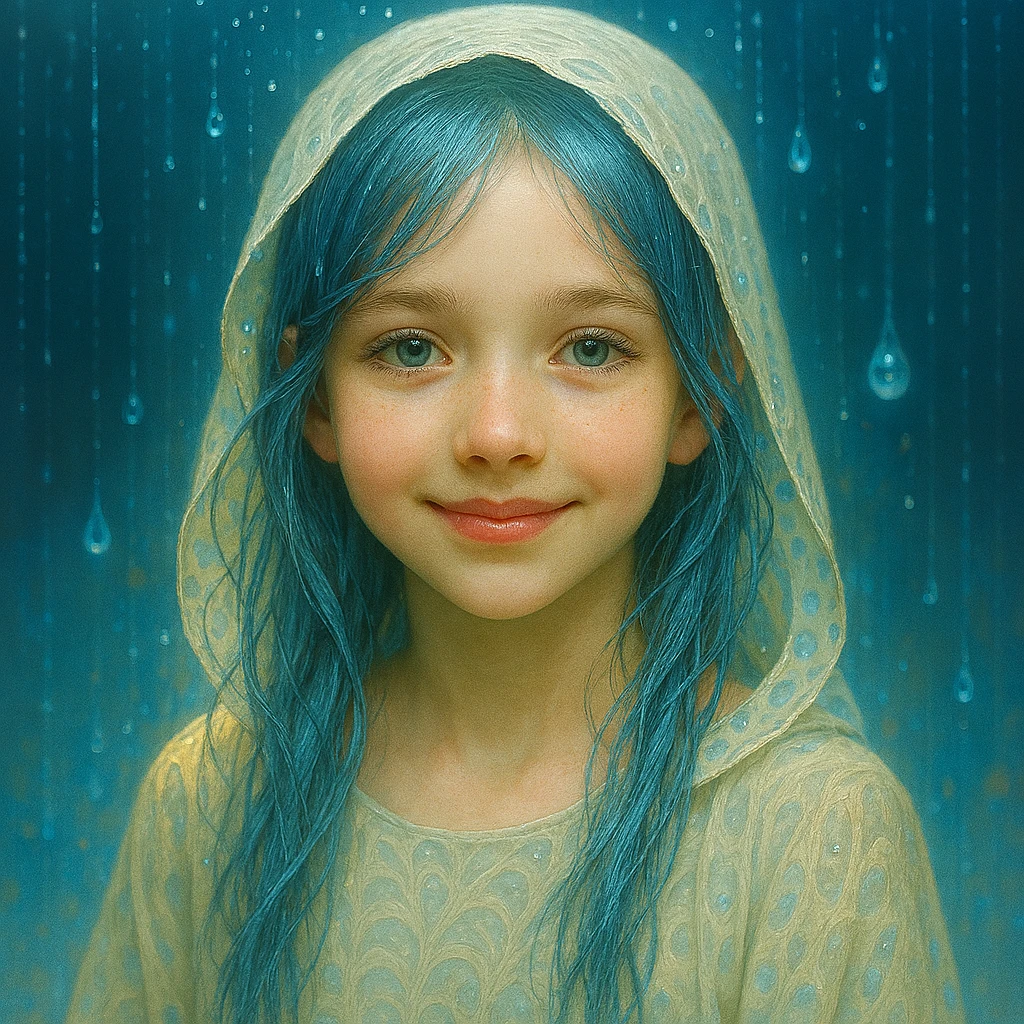 宇宙の静けさと感情の間に生まれた少女