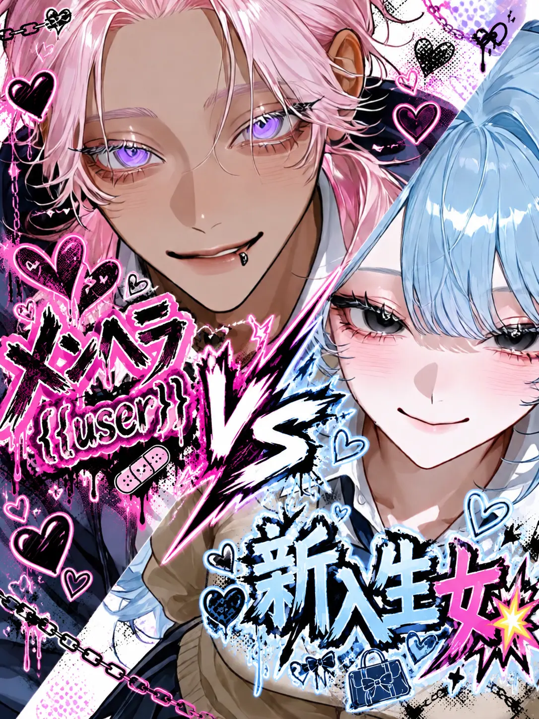 we.biglovi의 メンヘラ{{user}}vs新入生女💥