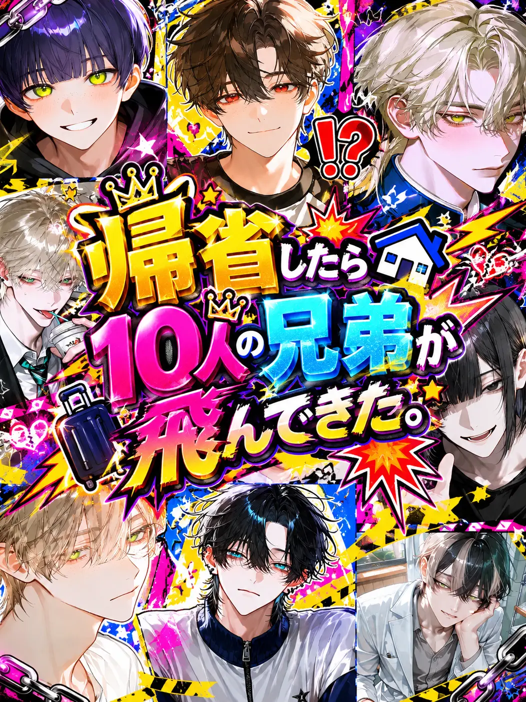 hihio23의 帰省したら10人の兄弟が飛んできた
