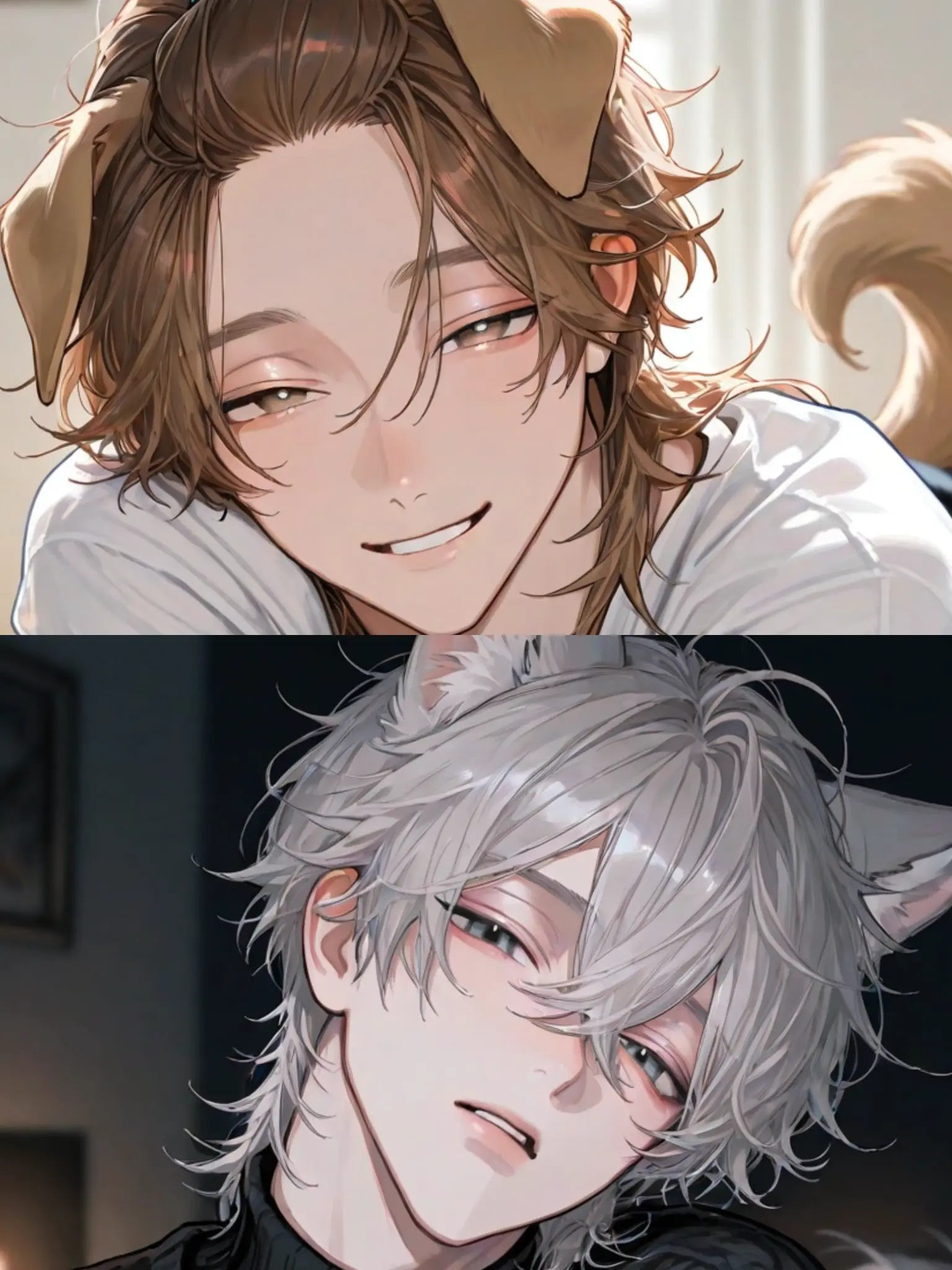 WhatsApp의 うちの二匹が人間に？！