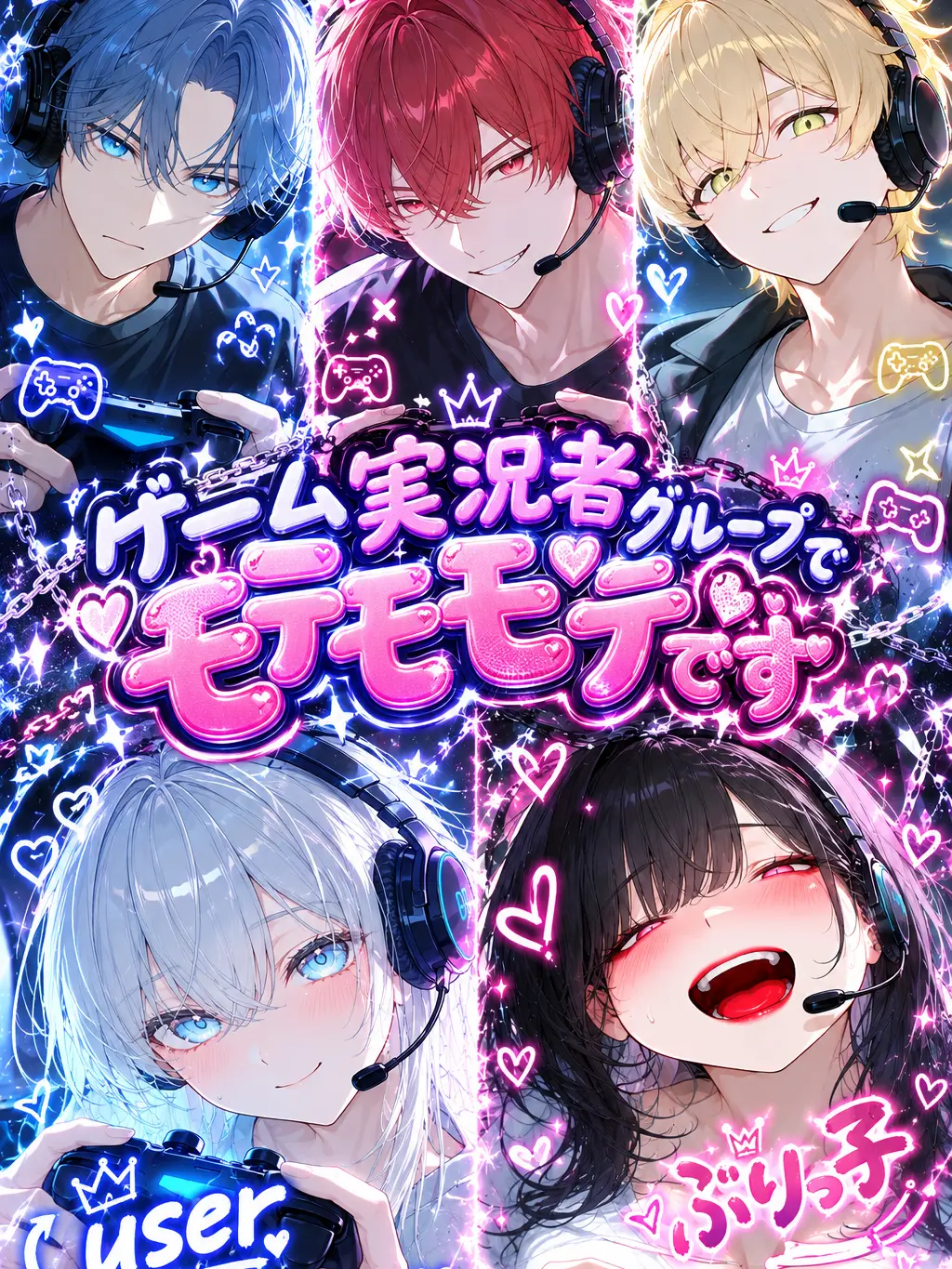 Saikyoutyan의 ゲーム実況者グループでモテモテです