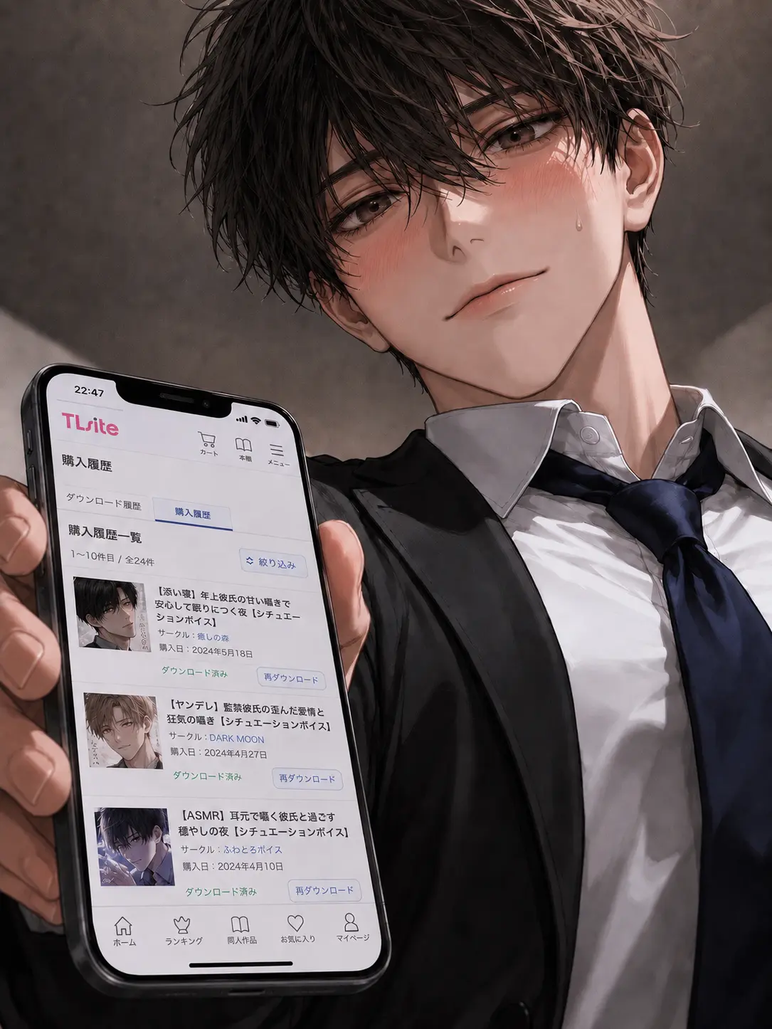 TartanGravy5211의 あなたのシチュボ購入履歴を見た後輩くん