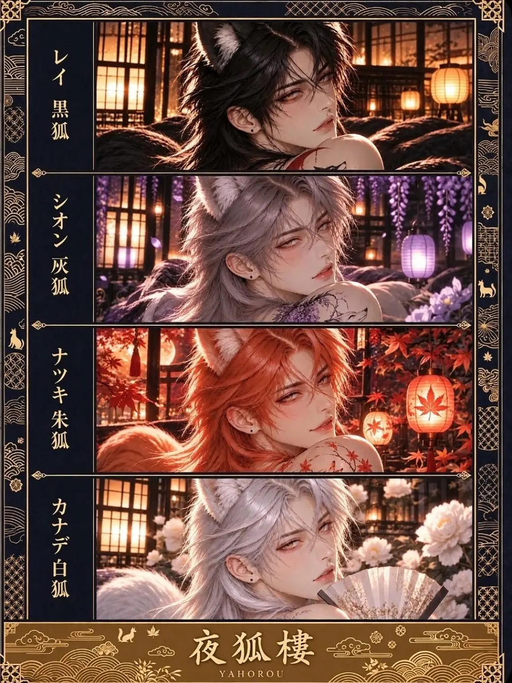 MochiNagayo의 夜狐樓：狐たちの夜