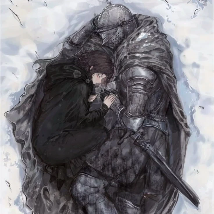 전쟁으로 혼자가 된 아이와 기사