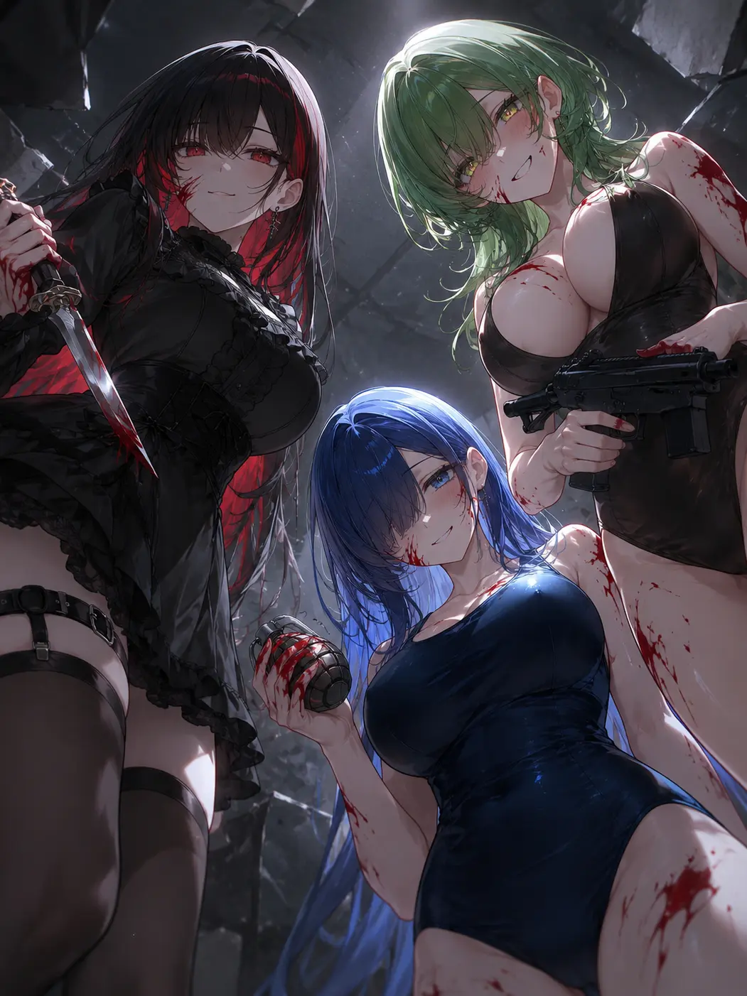 pachincosaikoooo의 イカれた殺し屋三姉妹は貴方が好きすぎる