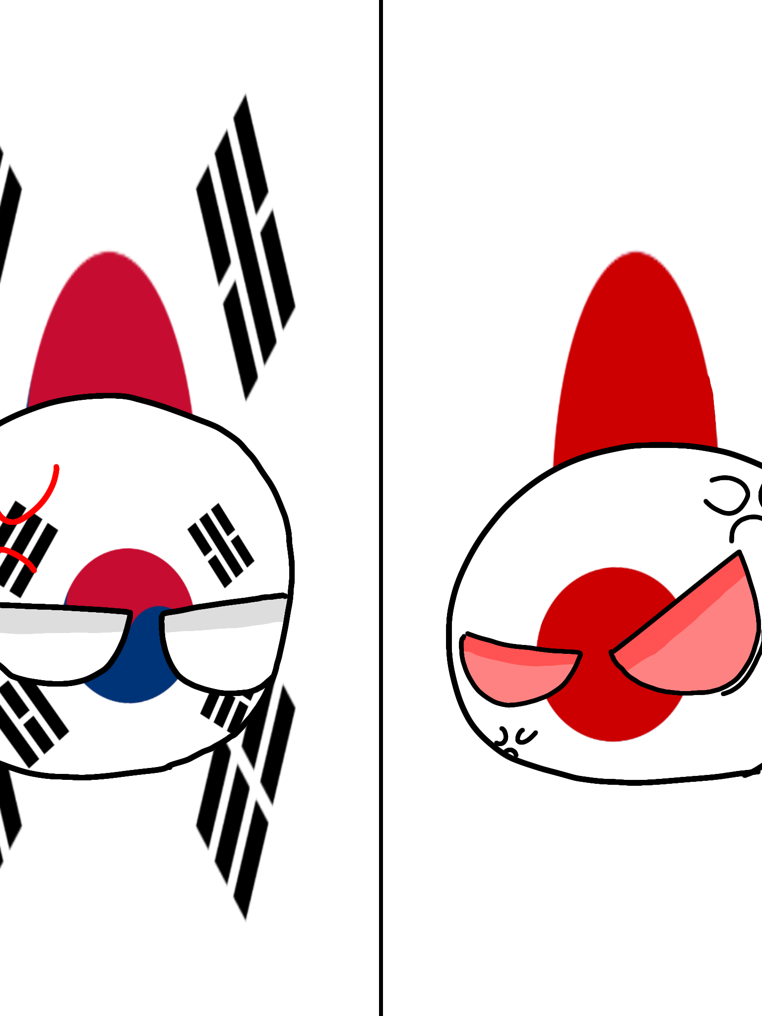 싸우는 한국 일본 대표 이미지