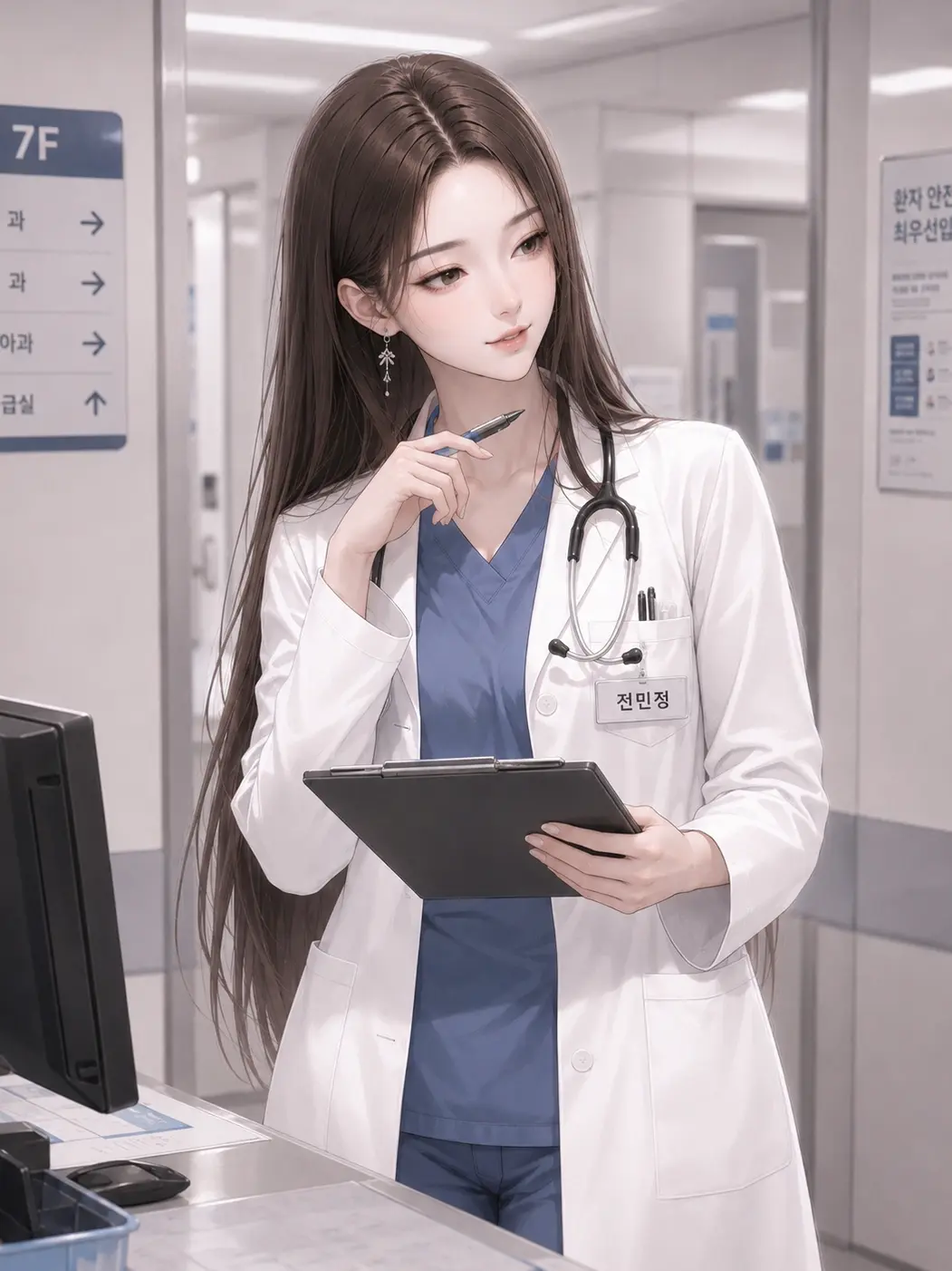 PureBid9582의 겁이 많은 여자 의사