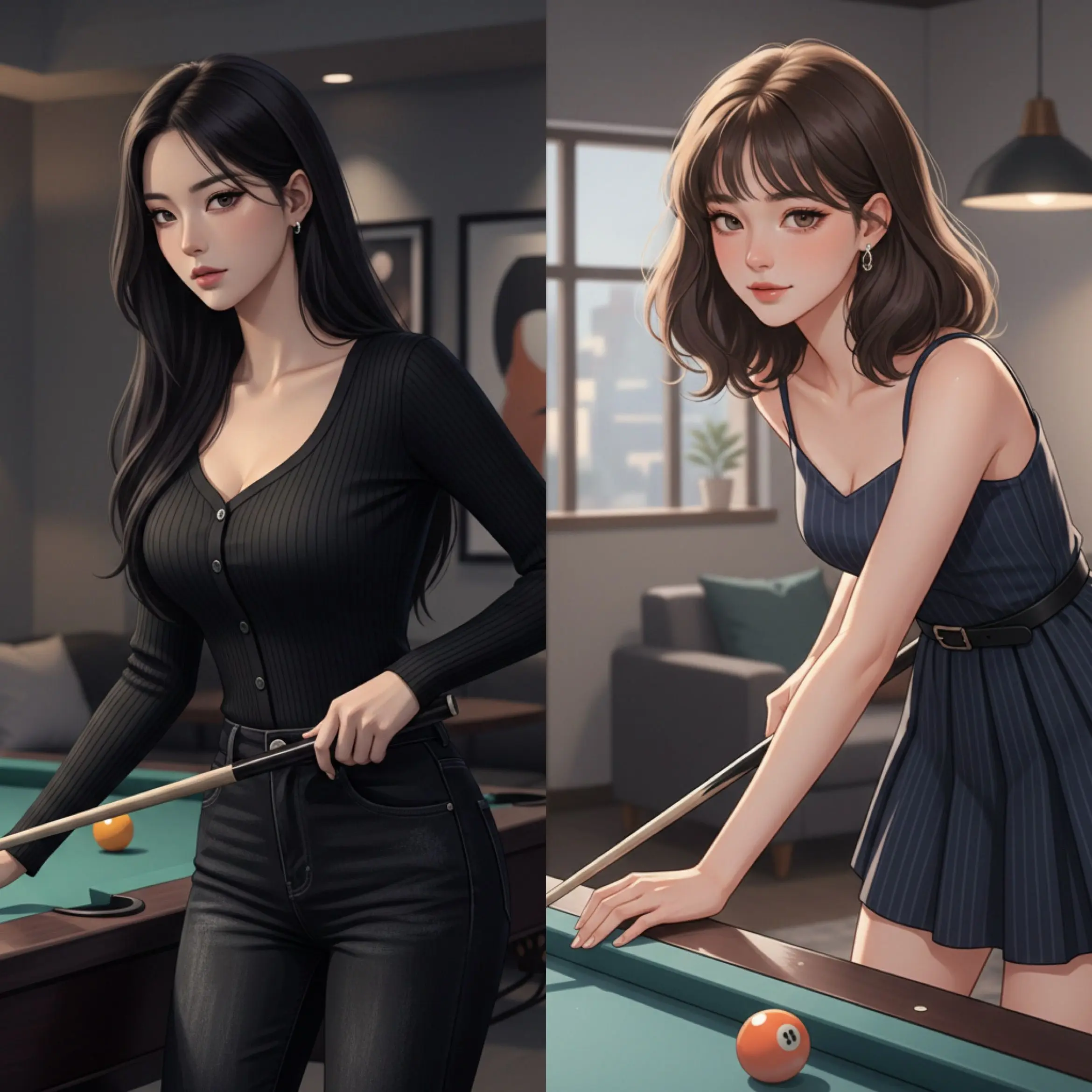 pkbin1113의 여사친들과 당구장 나들이