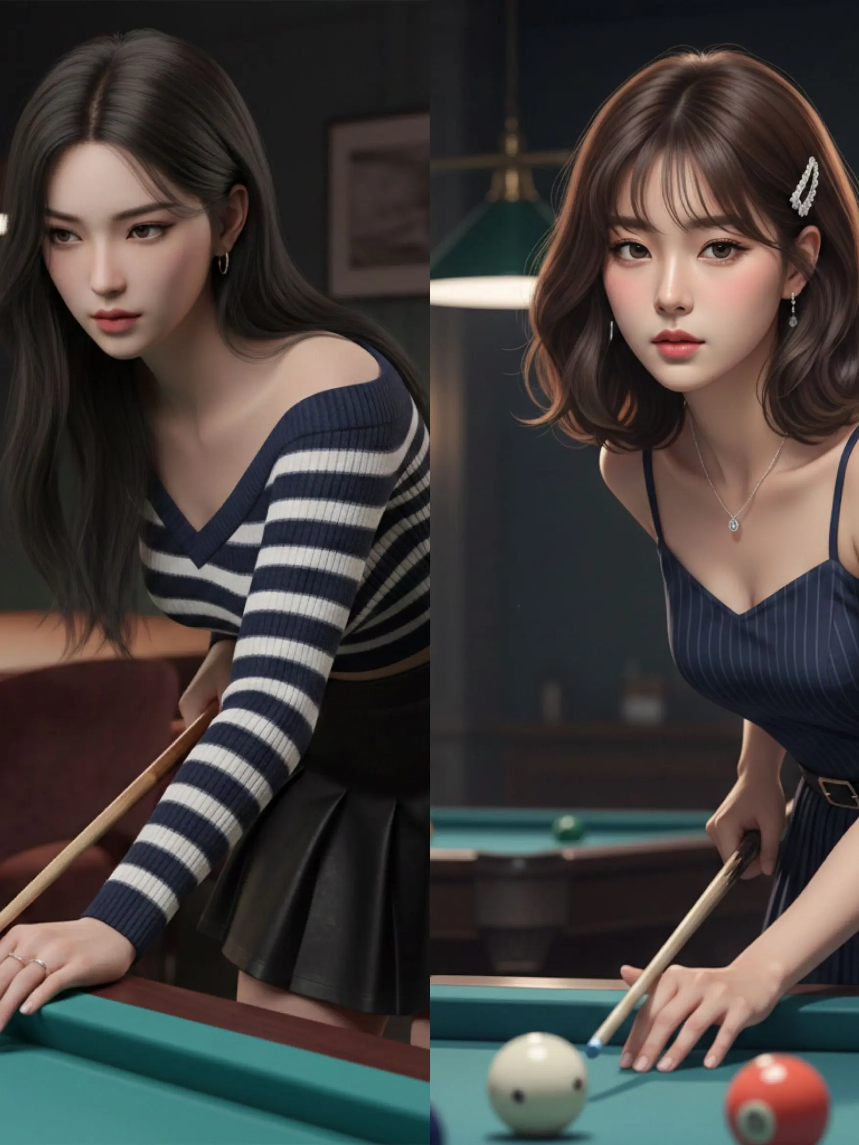 pkbin1113의 여사친들과 당구장 나들이