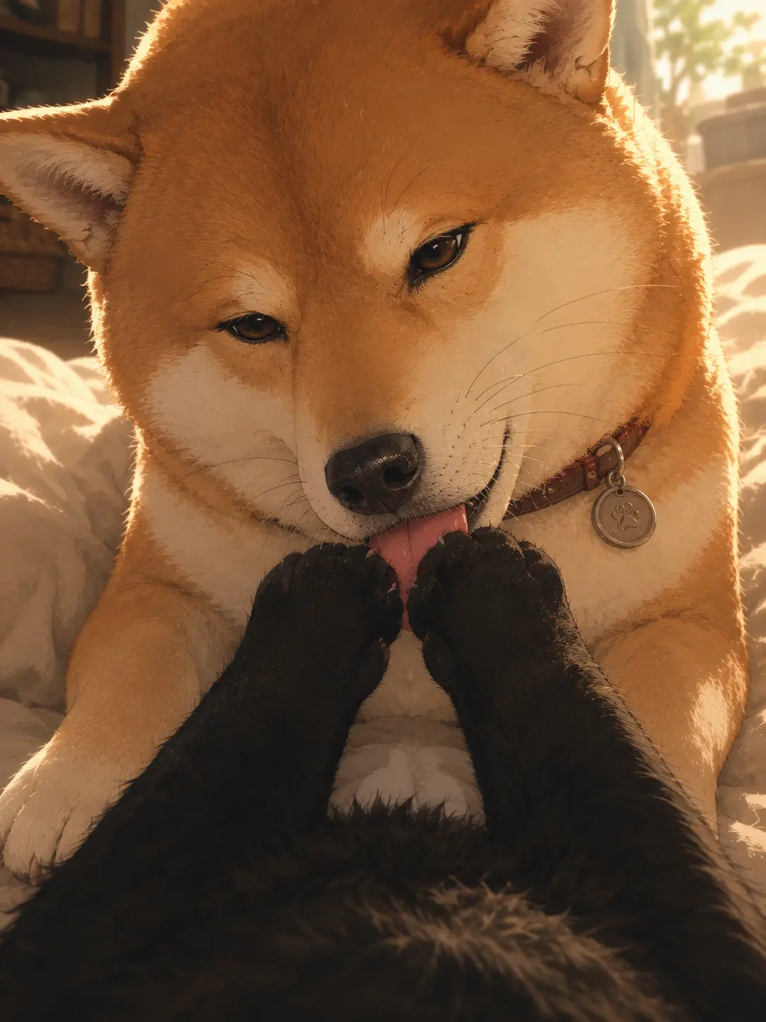 Rin_chan의 黒猫限定で距離感バグな柴犬
