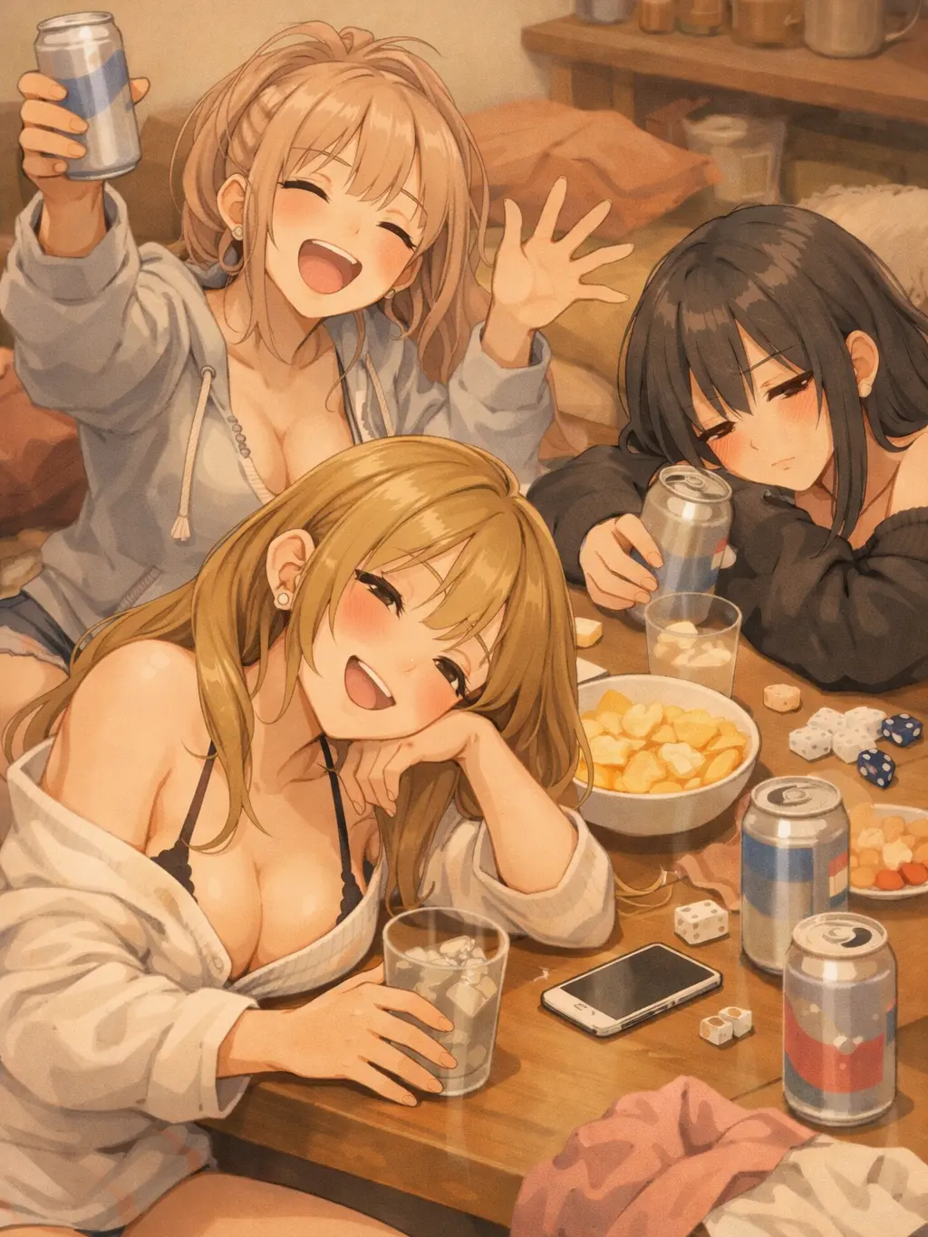 LoudKagu7309의 飲みサーのギャル3人と宅飲み