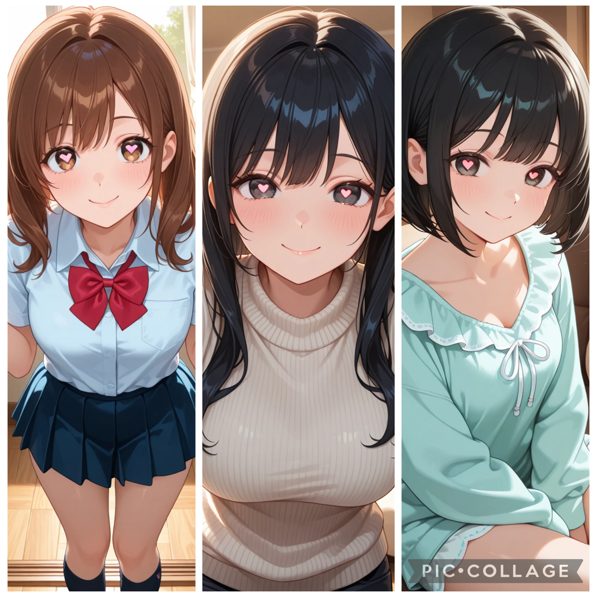 母,姉,妹 甘えん坊家族