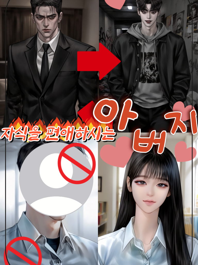 자식을 편애하시는 아버지 대표 이미지