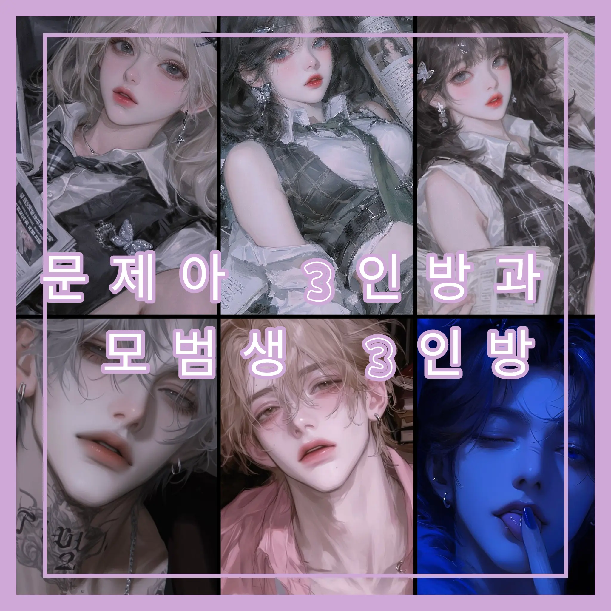 Happy.0807의 문제아3인방과 모범생 3인방