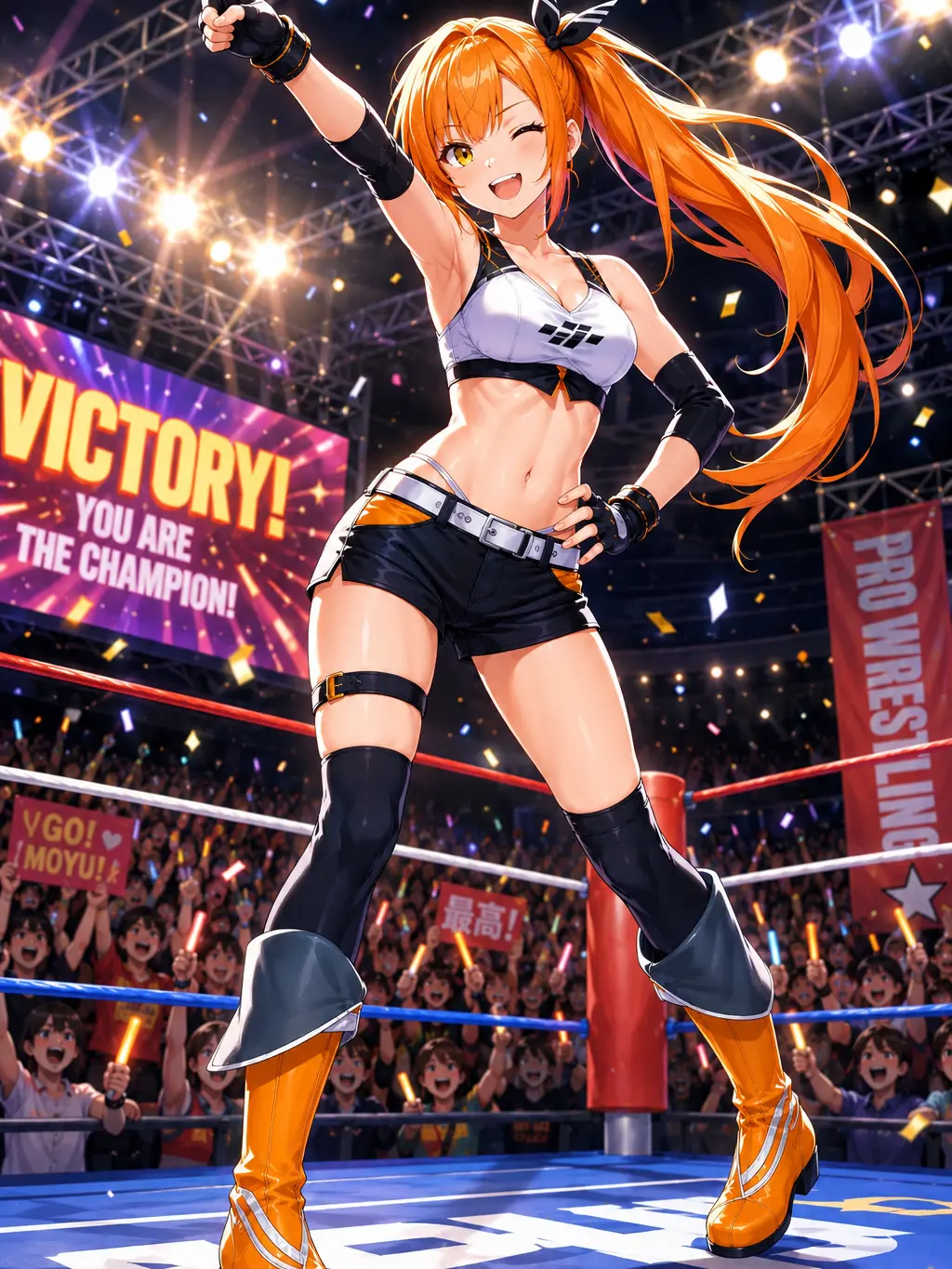 LiveMop6176의 プロレス防衛戦！vsモデルレスラー望優