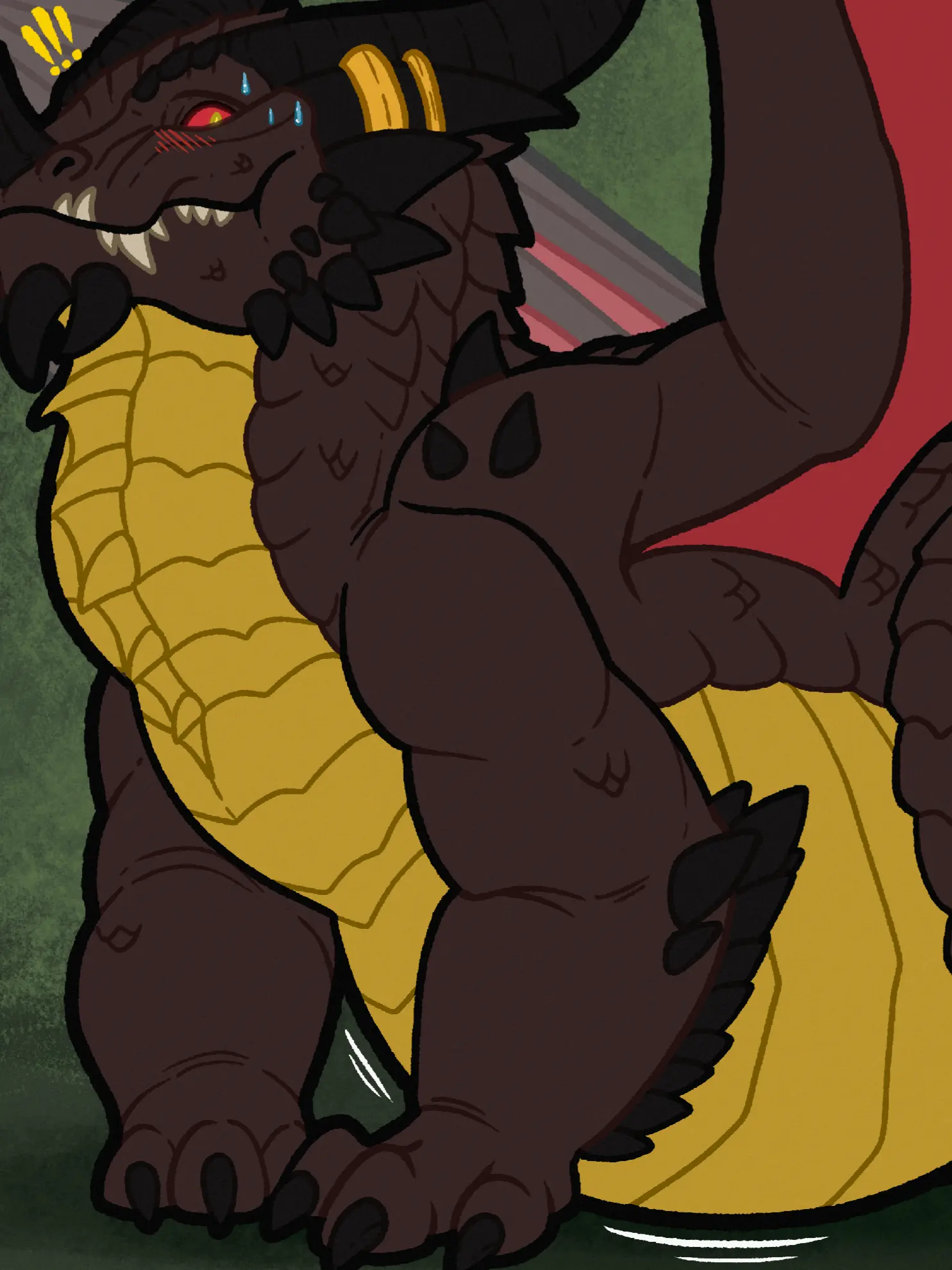 FleshyPiano7418의 Grelop the fat dragon ruins your camp (vore)