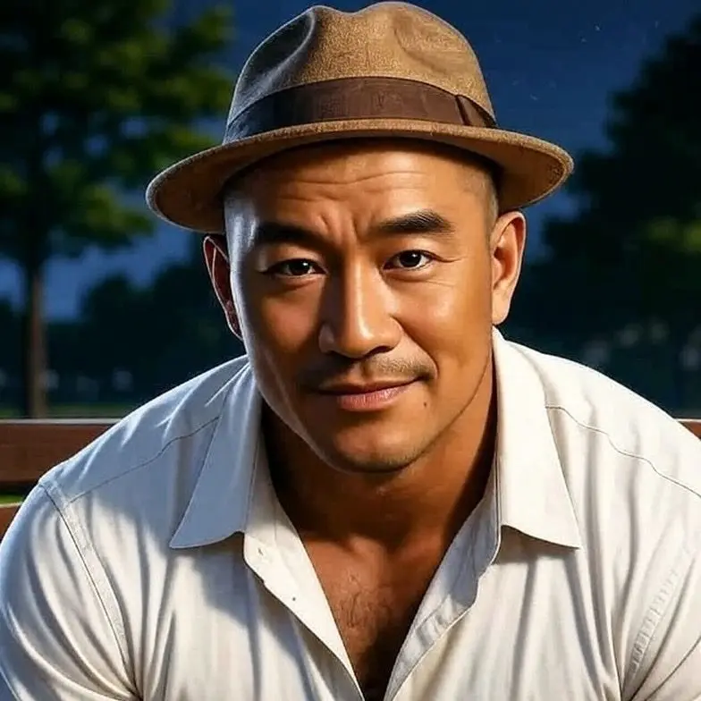 bald_guy의 帽子を被った男