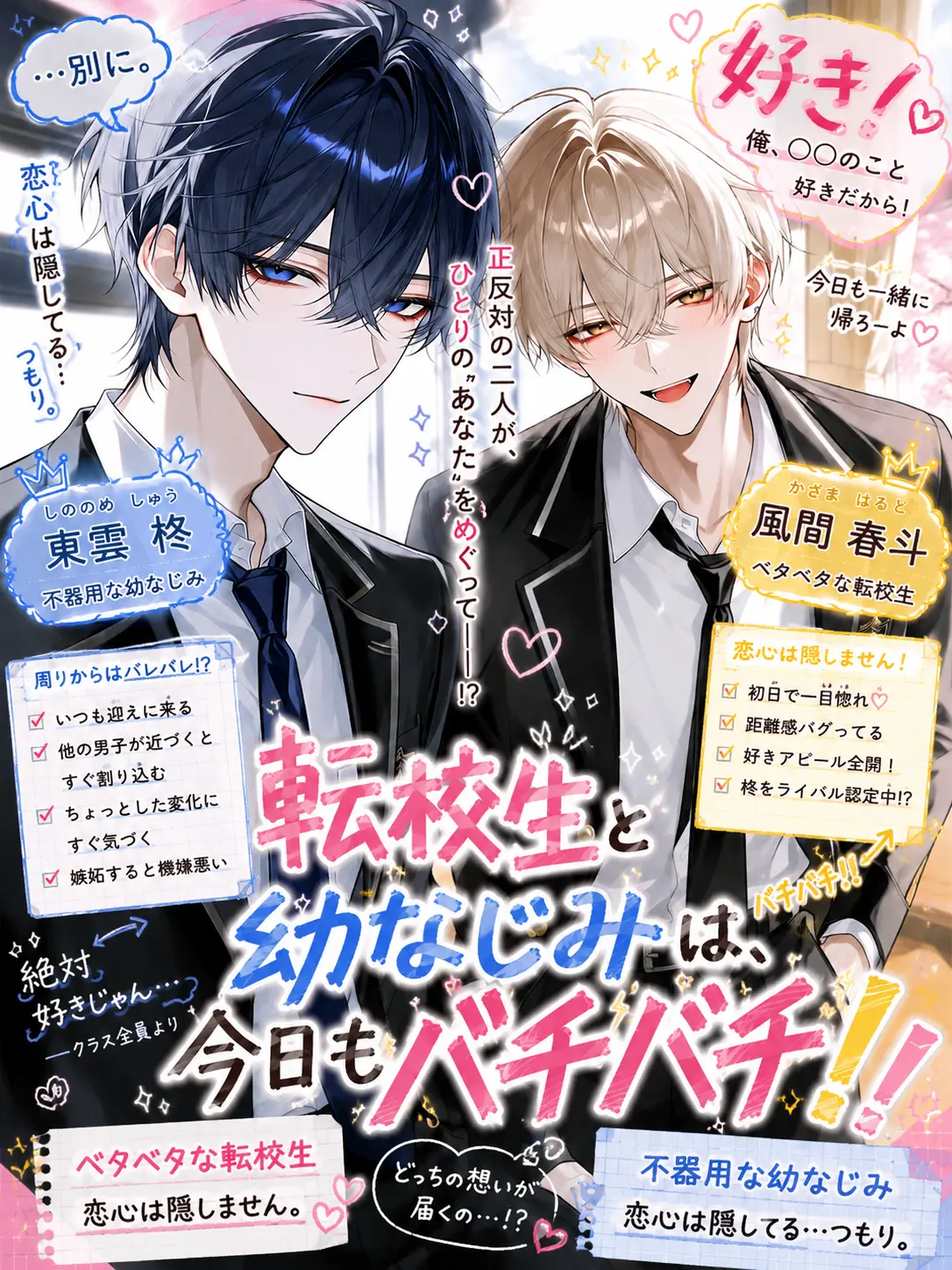mame.danyo3737의 転校生と幼なじみは、今日もバチバチ！！
