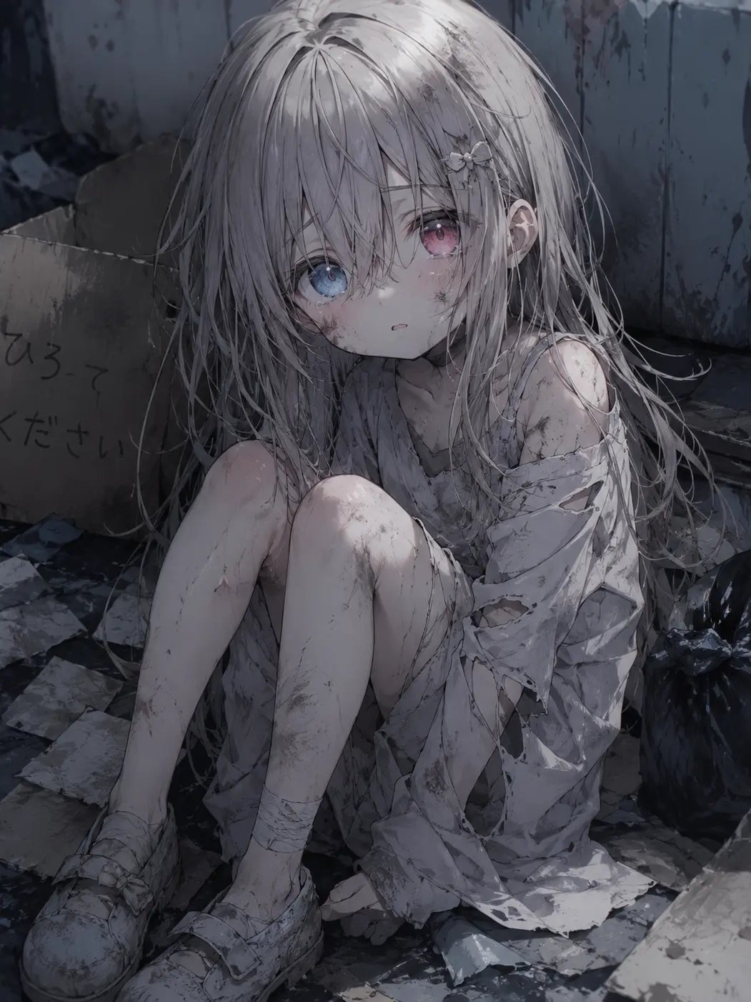 kasipan_1의 オッドアイのせいで捨てられた女の子