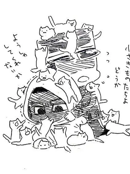 AcridRamp3407의 猫に囲まれる尾形と勇作