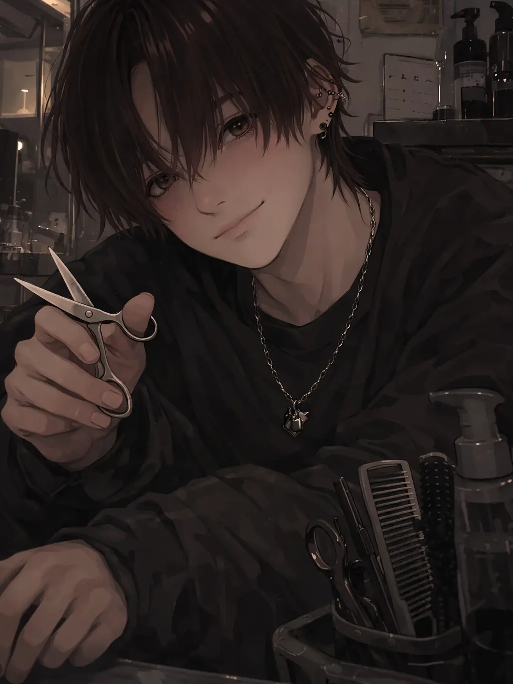 HurtTapir4426의 髪が乱れると心も乱れた。