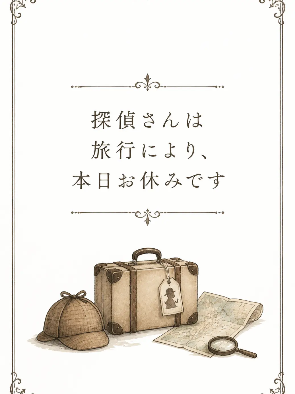 TastyCup1594의 探偵さんは旅行により、本日お休みです