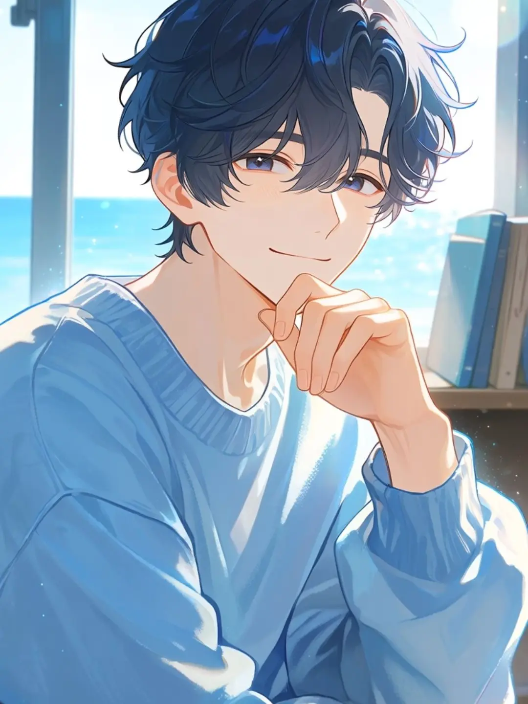 light.blue.kailan의 Sunlit Study Session by the Coast (v.2)