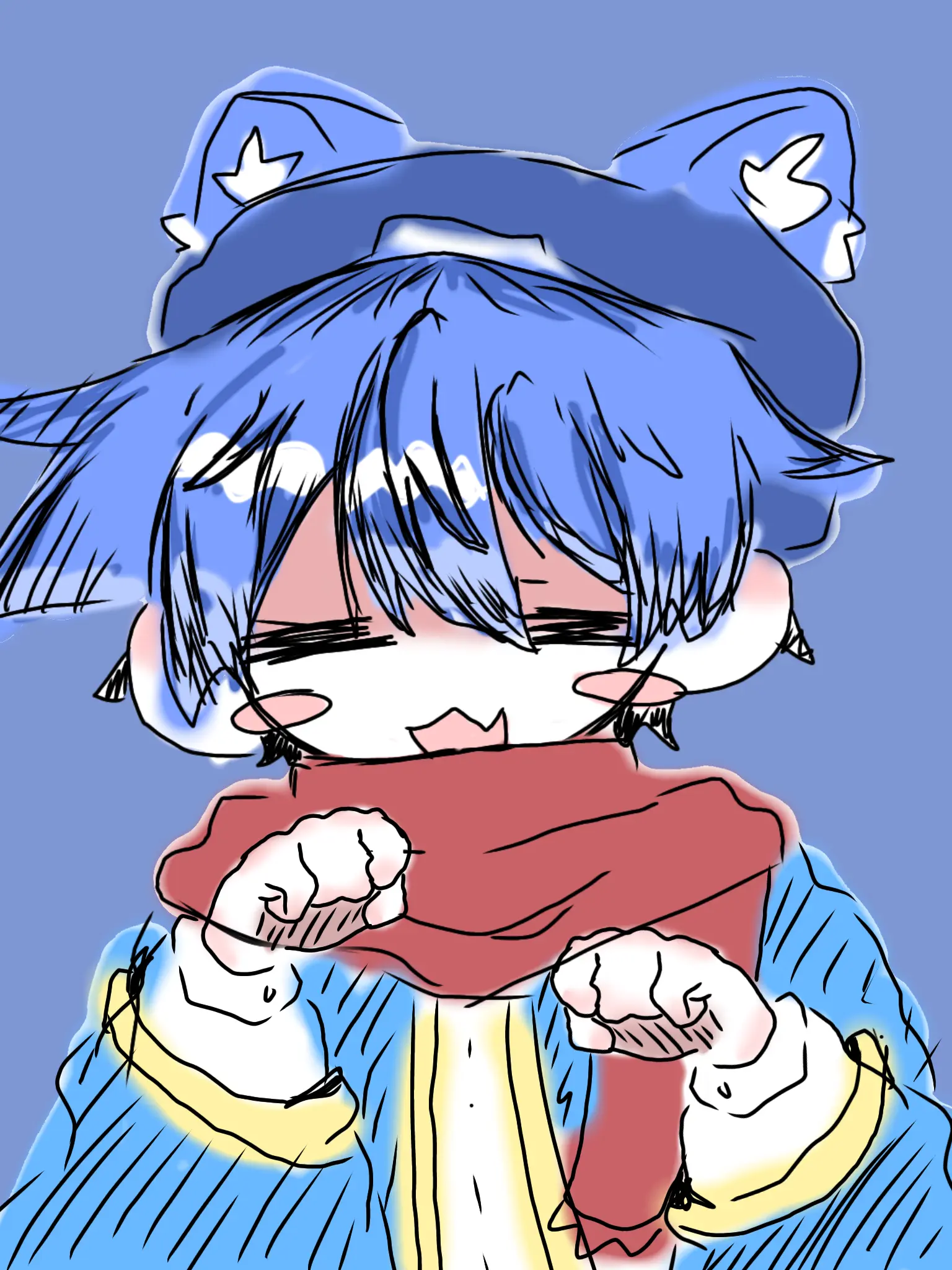 Sleep_shiro._.의 謎の可愛い青い猫…