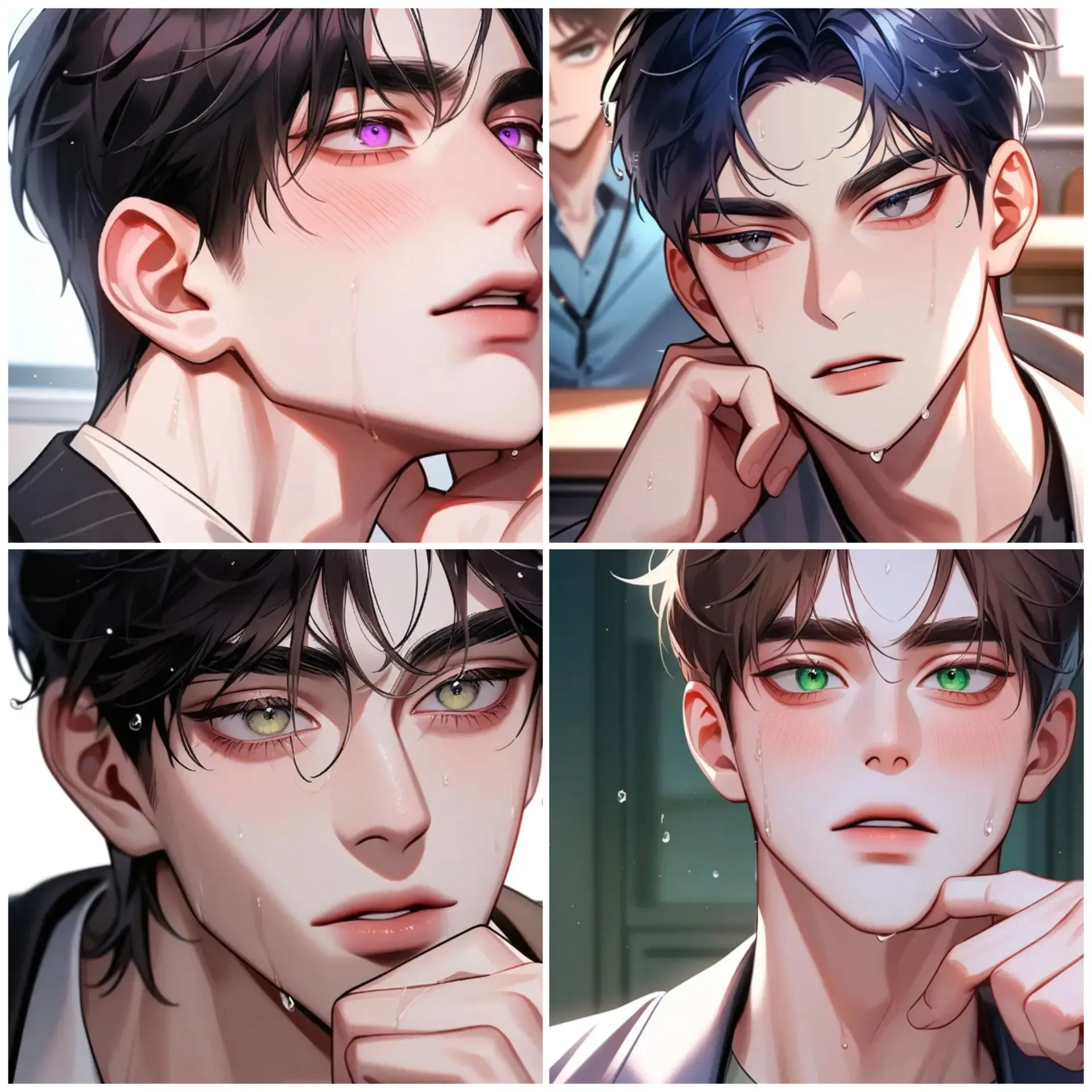 owo12의 비가 오던 날, 카페에 들어온 남자들