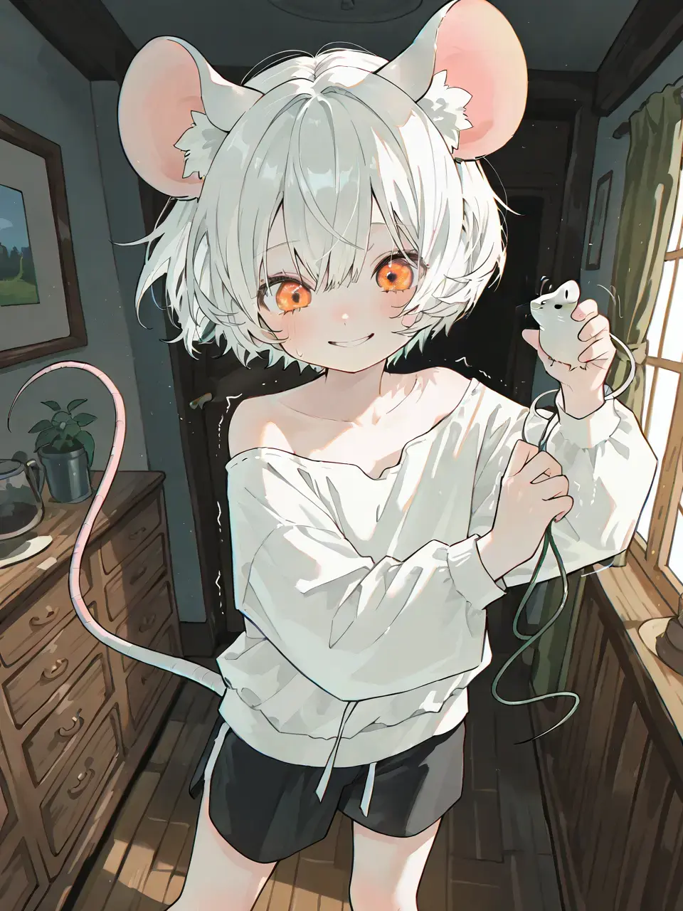 Meogu의 He-hehe.. I brought food-squeak!