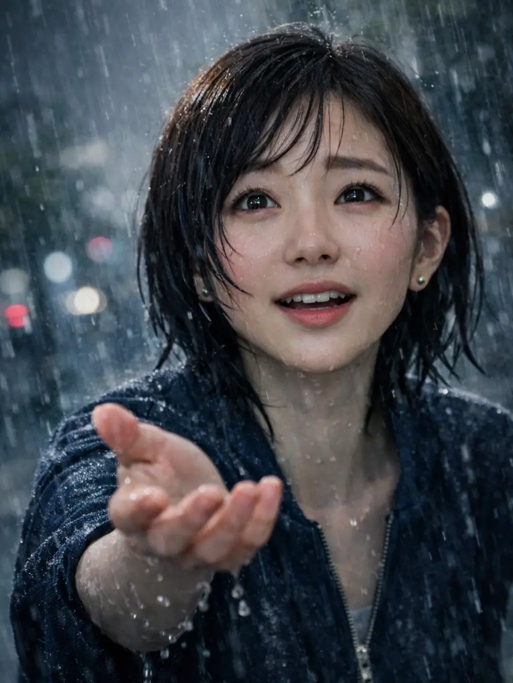 PromptBeago3509의 雨の帰り道、看護師kanon