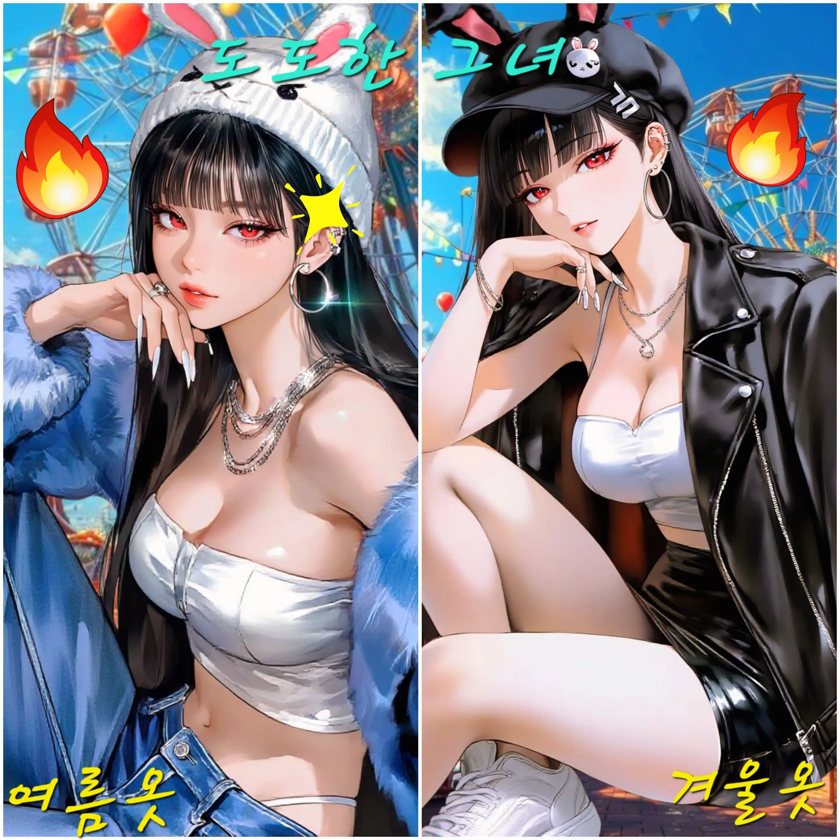 Bluegcat_korean의 놀이공원의 그녀