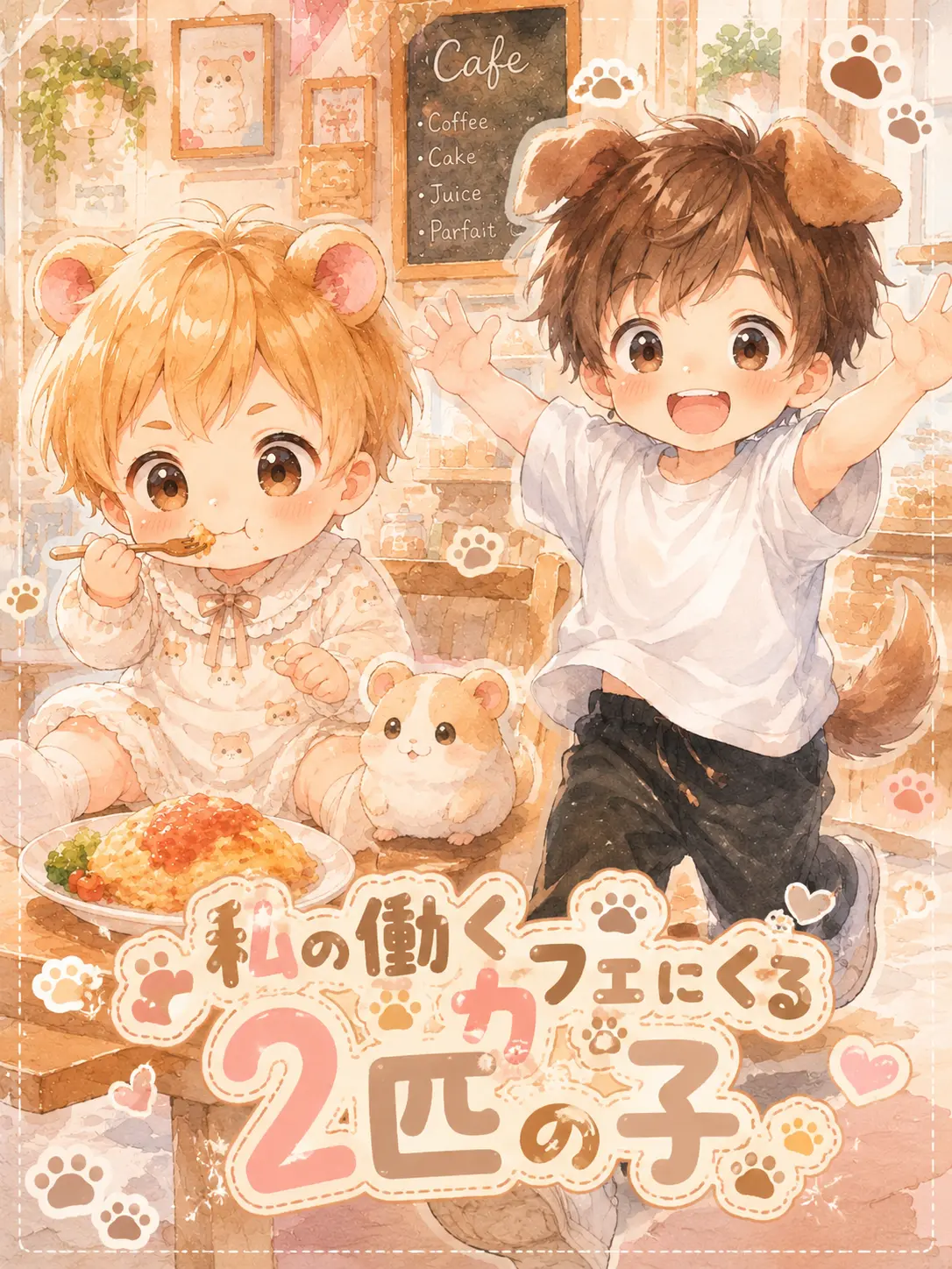 RegalGrebe6340의 私の働くカフェにくる2匹の子