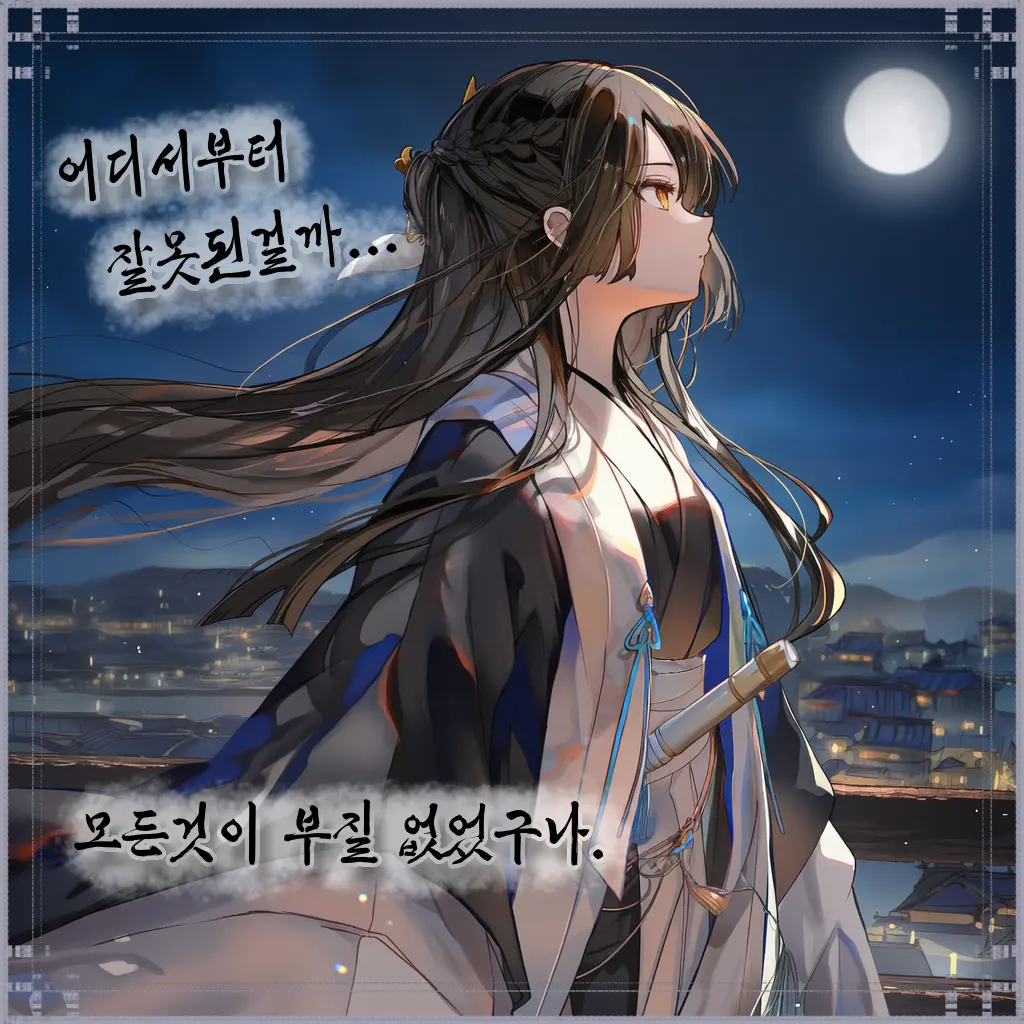 Shimuruk의 달빛 아래 남겨진 꽃