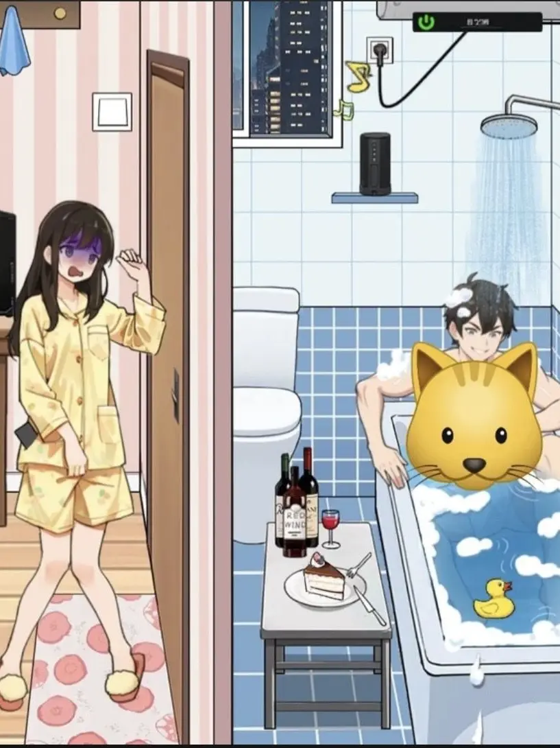 ZSa의 급똥+오줌인데 화장실문이 잠겨있다?!