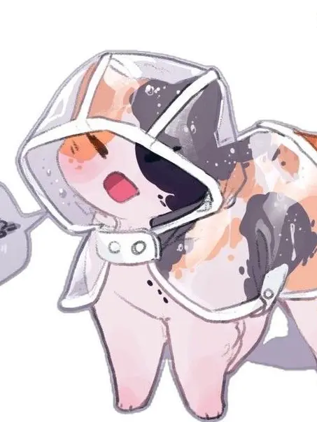 watermelon_CAT_Puddingcat의 비오는날 냥줍