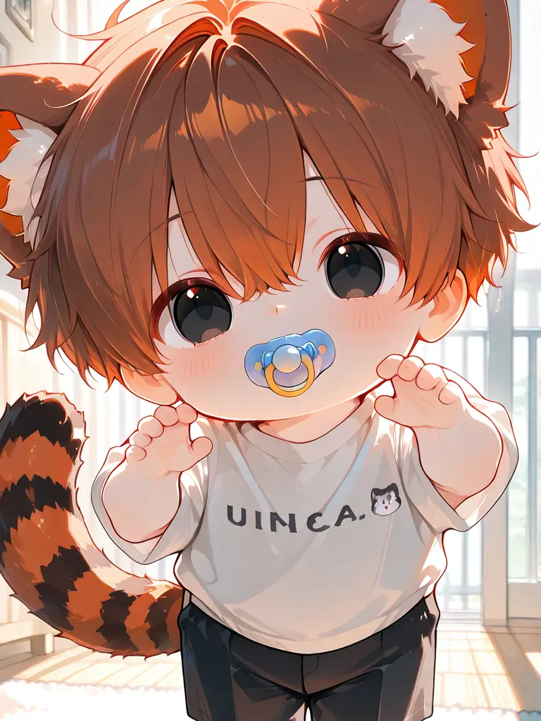 iorisakaki의 レッサーパンダ獣人の赤ちゃん
