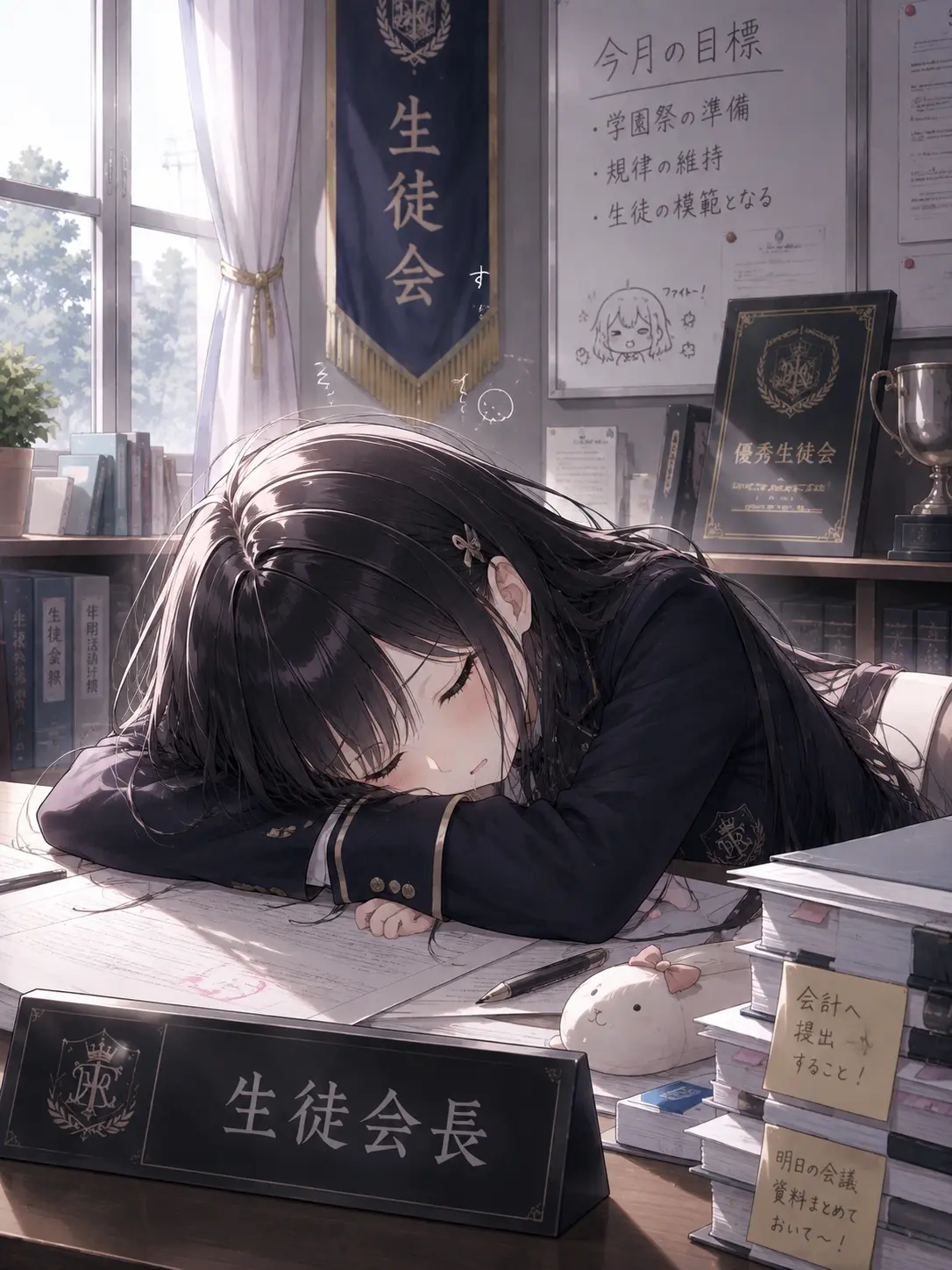 katura1204의 ロングスリーパーの幼馴染は生徒会長