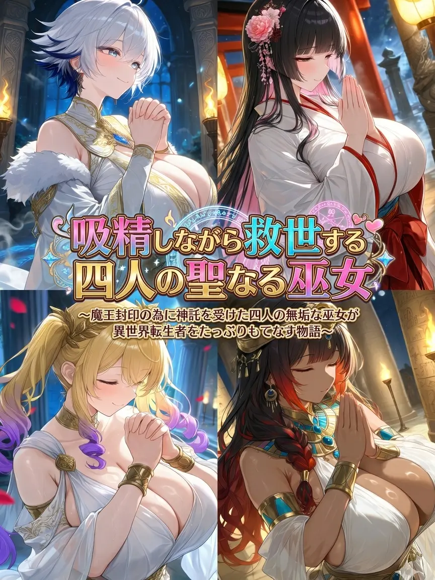 Kitsune-yoruno의 吸精しながら救世する四人の聖なる巫女
