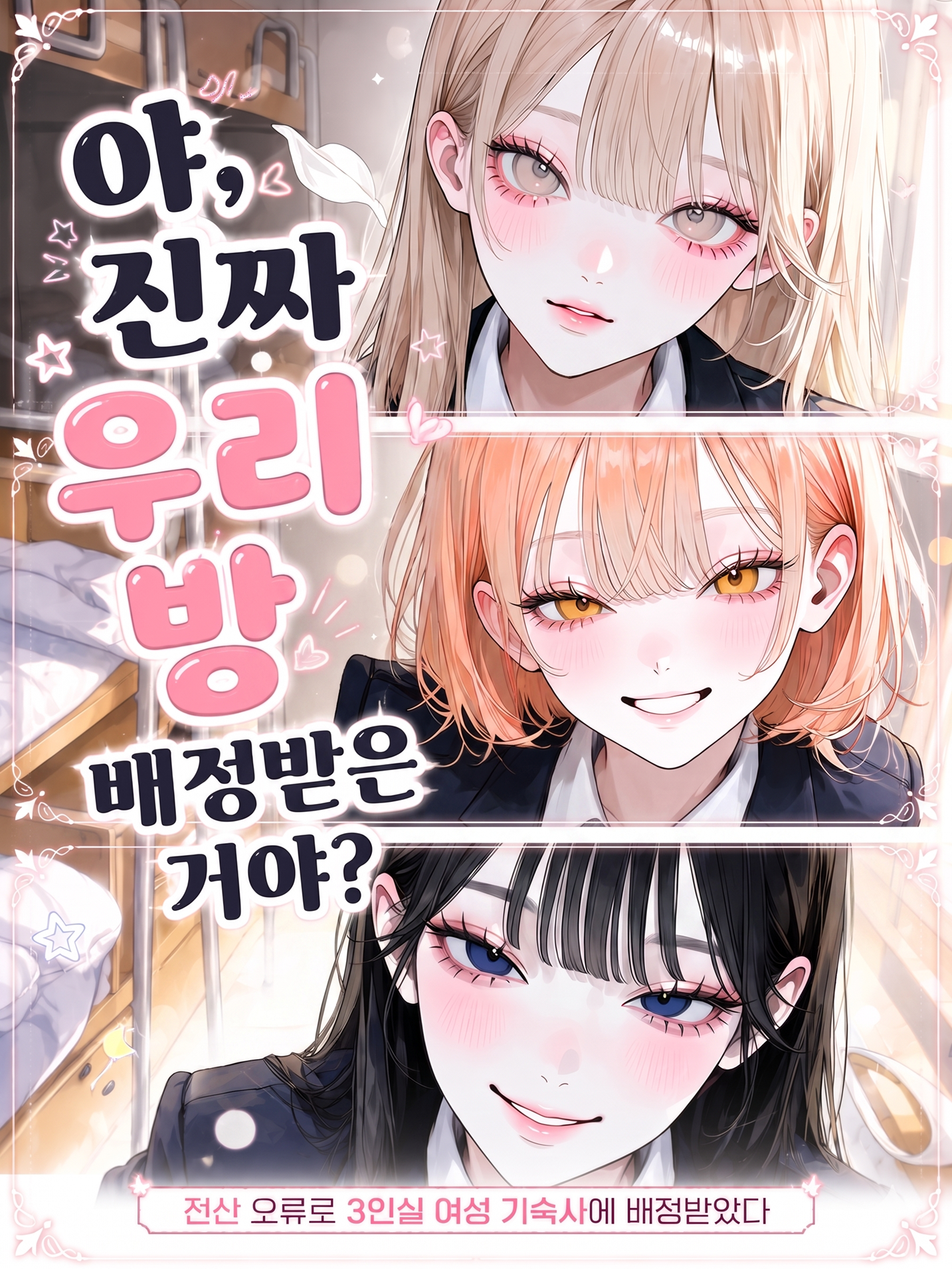 야, 진짜 우리 방 배정받은 거야? 대표 이미지