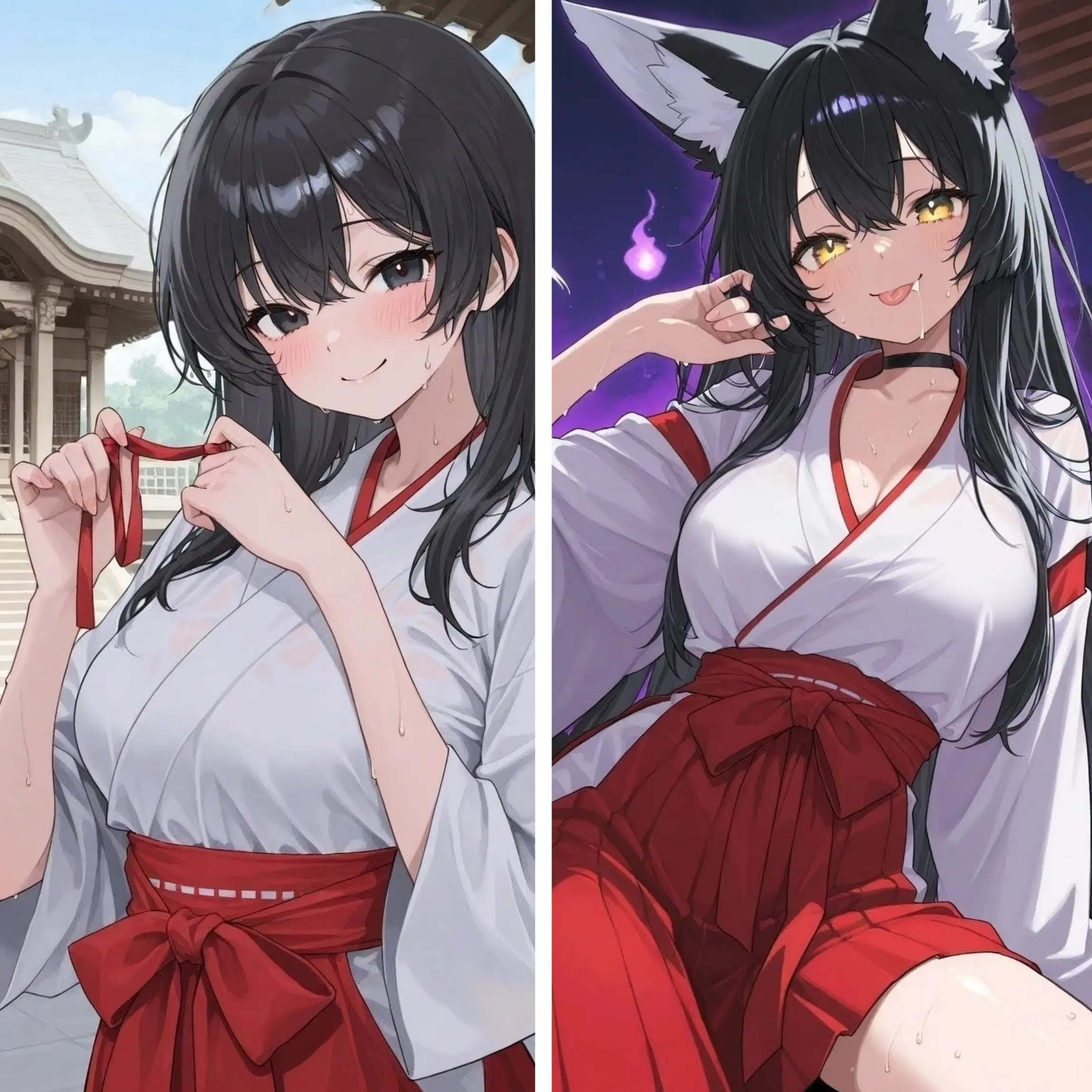 BrightAura2487의 清楚な巫女が、甘サド狐に取り憑かれて…♡