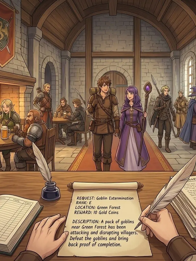 oiradeath의 冒険者ギルド受付RPG