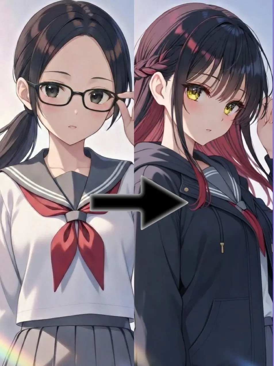 kuro8의 失恋した生徒会副会長がイメチェンした