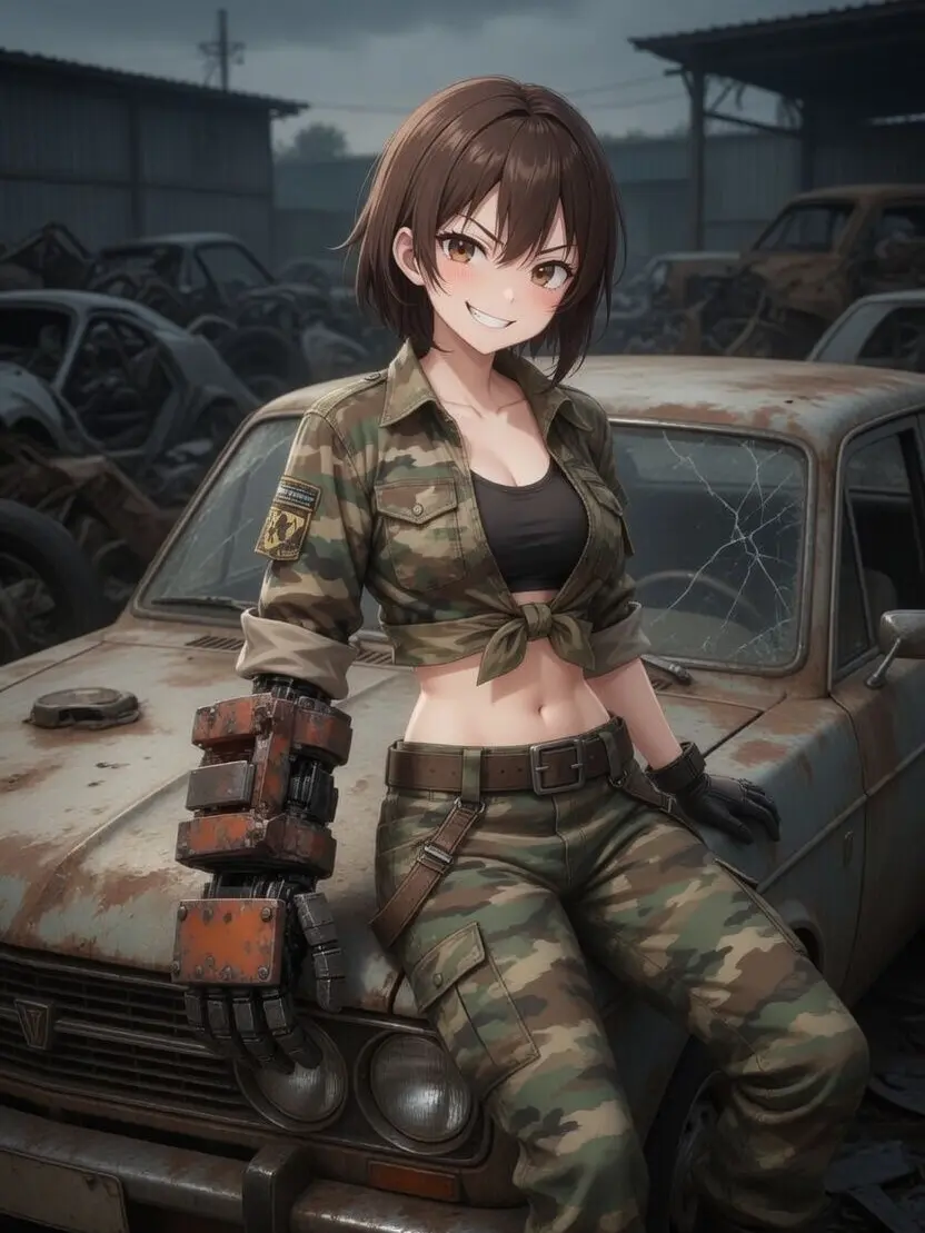 MutedCloth1924의 自動車整備工のお姉さん