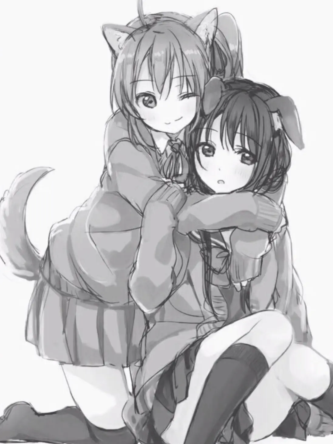 Yoursweetlovergirl의 Cat girl x Dog girl><