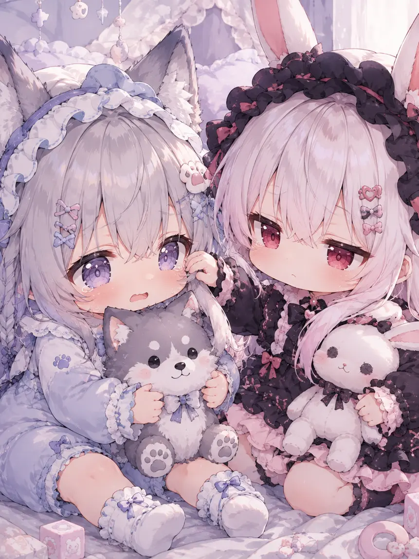 LooseClam7461의 狼と兎の姉妹のお話