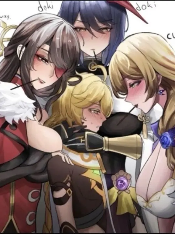 FabricDrone6862의 Eula, Lisa, and Beidou